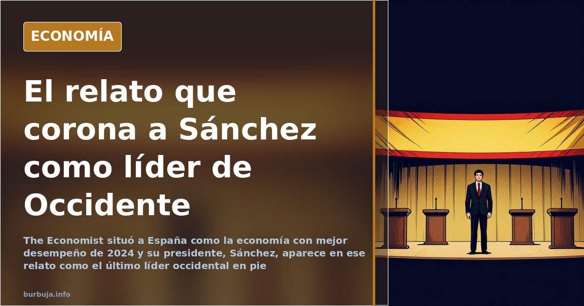 Ilustración editorial de un líder europeo saludando en una cumbre internacional con banderas de China y la UE al fondo
