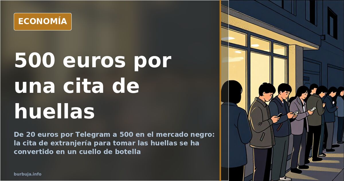 Interior de oficina de extranjería de la Policía Nacional con pantalla de cita previa y asientos vacíos para la toma de huell