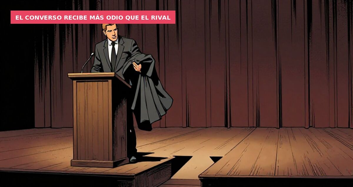 El converso recibe más odio que el rival