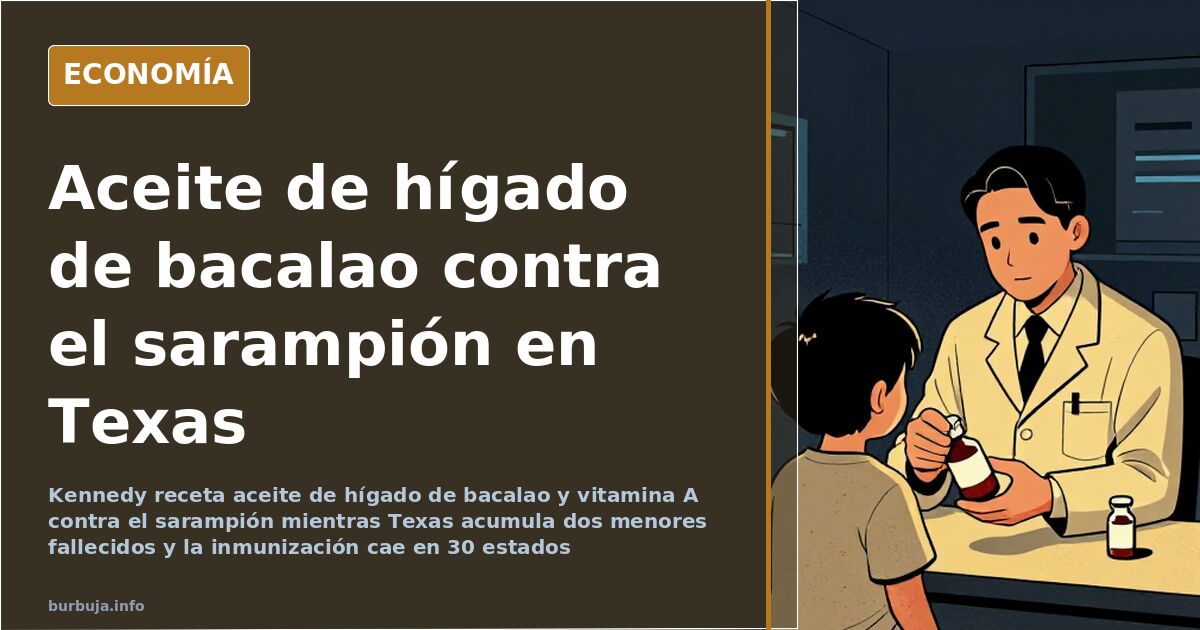 Kennedy receta aceite de bacalao contra el sarampión en Texas