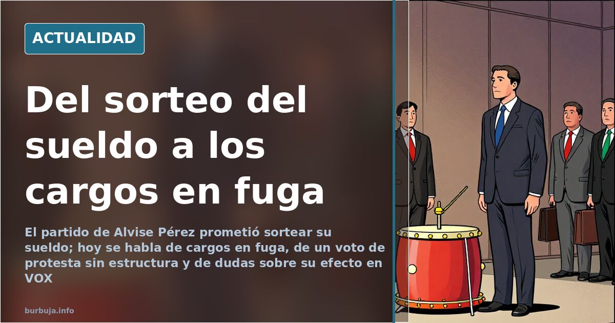 Sala de reuniones de un partido emergente con carteles electorales y sillas vacías junto a una mesa