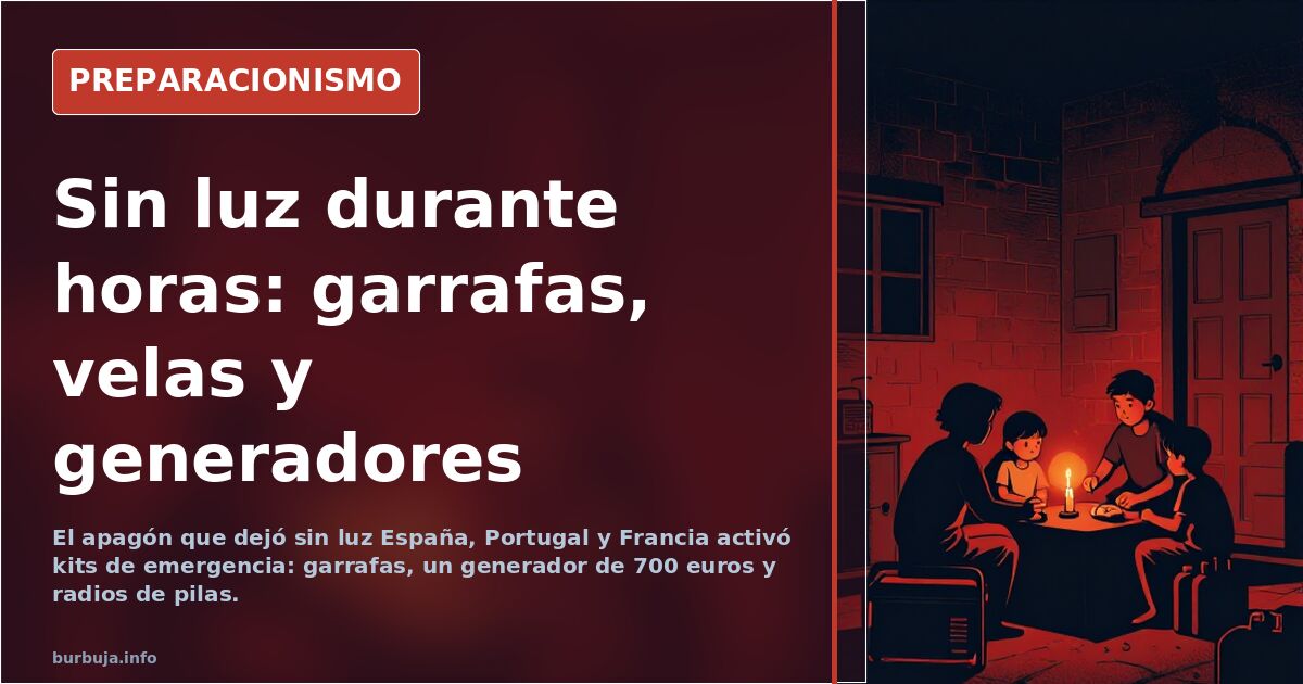 Apagón: garrafas, generadores y velas para horas sin luz