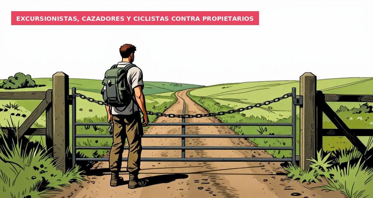 Excursionistas, cazadores y ciclistas contra propietarios