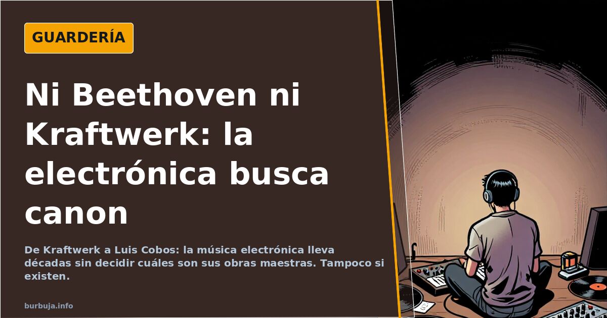Mesa de mezclas con sintetizadores analógicos, vinilos y auriculares en una habitación dedicada a la música electrónica