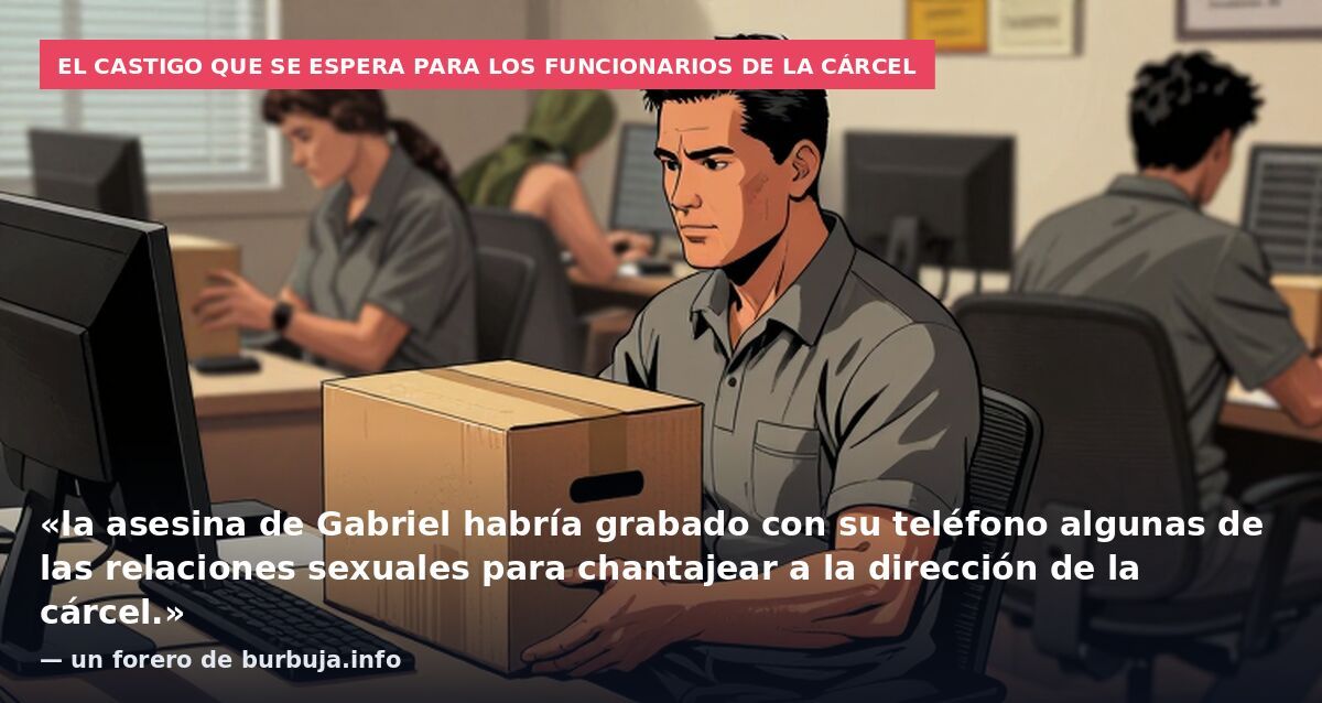 El castigo que se espera para los funcionarios de la cárcel: «la asesina de Gabriel habría grabado con su teléfono algunas de las relaciones sexuales para chantajear a la dirección de la cárcel.» — un forero de burbuja.info