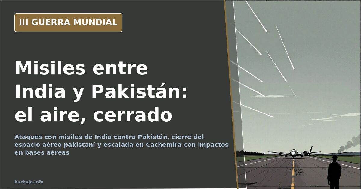 India strikes Pakistan: missiles over Islamabad and airspace closed