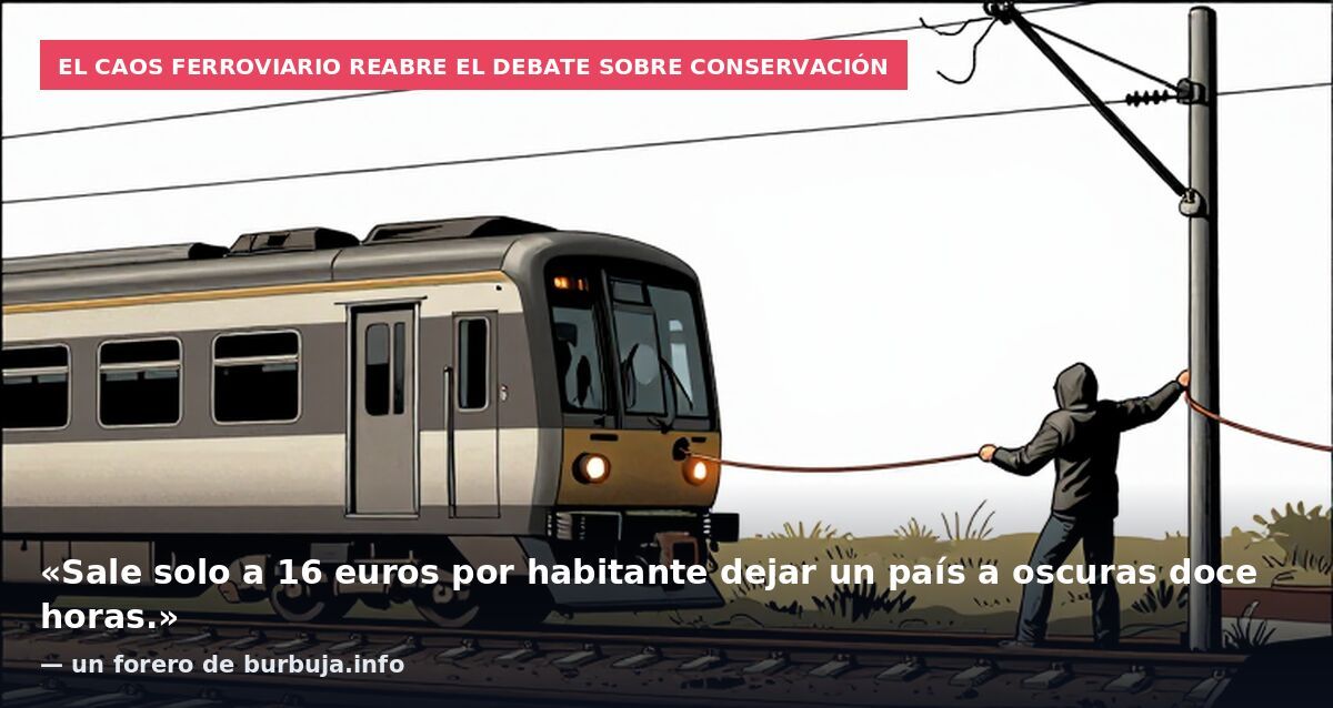 El caos ferroviario reabre el debate sobre conservación: «Sale solo a 16 euros por habitante dejar un país a oscuras doce horas.» — un forero de burbuja.info