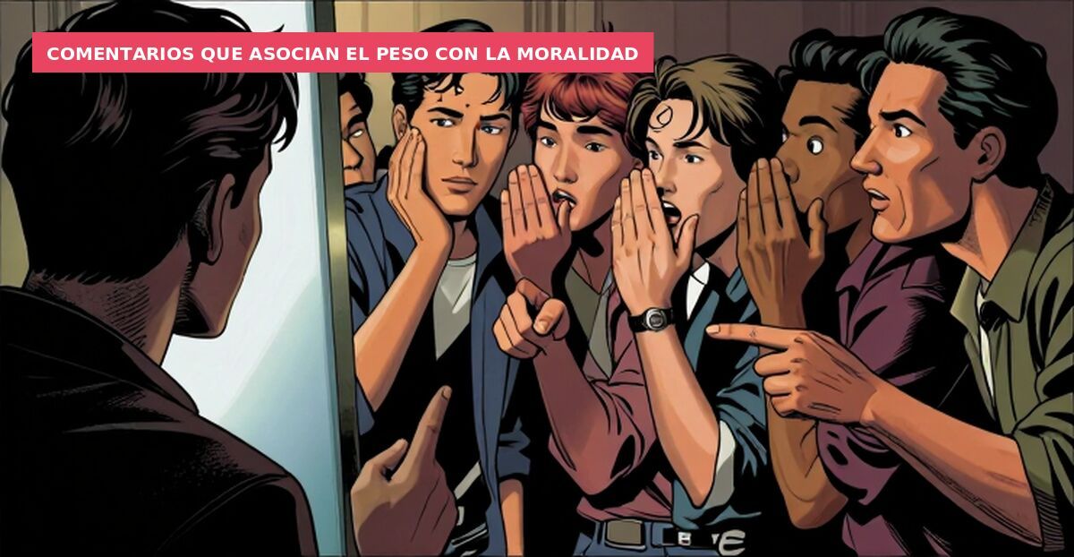 Comentarios que asocian el peso con la moralidad