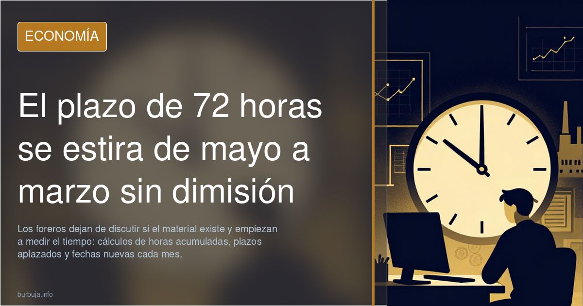 El plazo de 72 horas se estira de mayo a marzo sin dimisión
