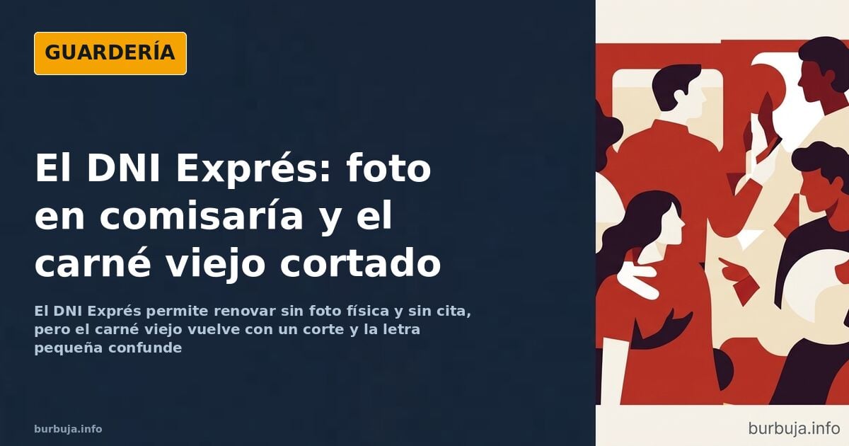 Persona sosteniendo su DNI con una esquina cortada frente al mostrador de una comisaría al renovar el DNI