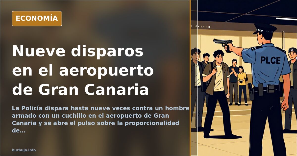 Agentes con uniforme desplegados en una terminal de aeropuerto durante una intervención por amenaza con arma blanca