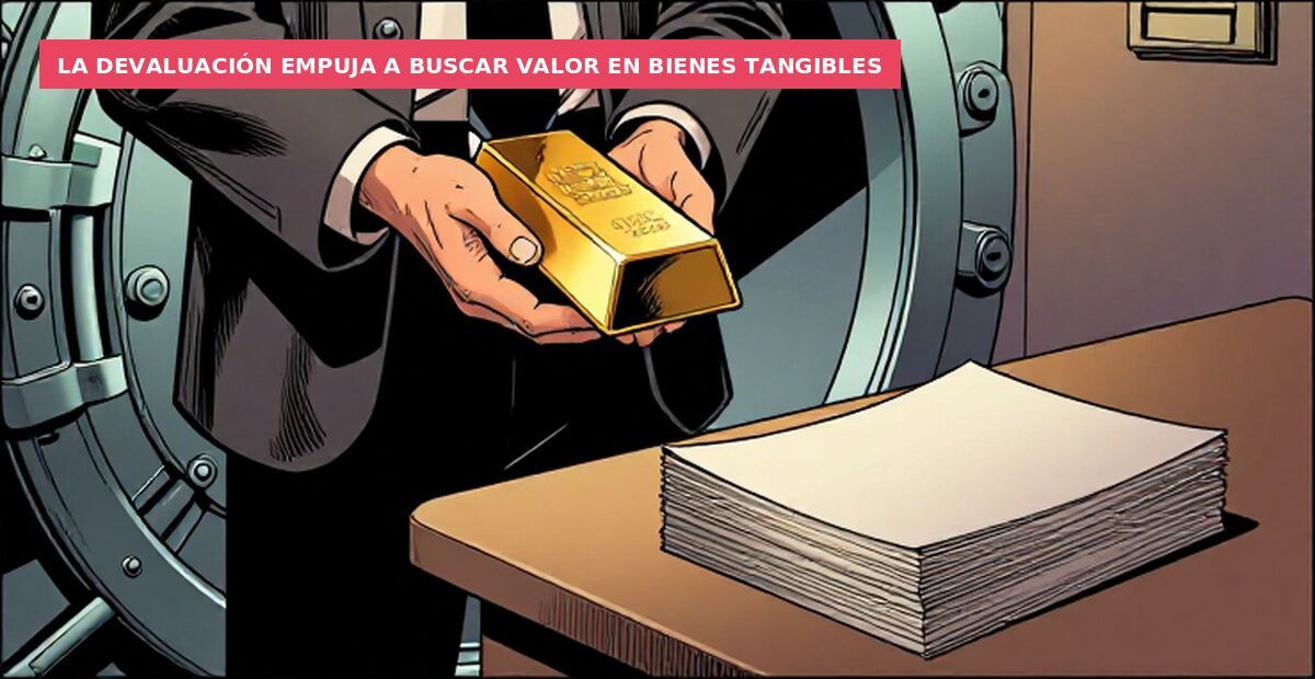 La devaluación empuja a buscar valor en bienes tangibles