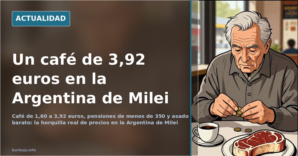 Fotografía de una carta de precios en un bar de Argentina