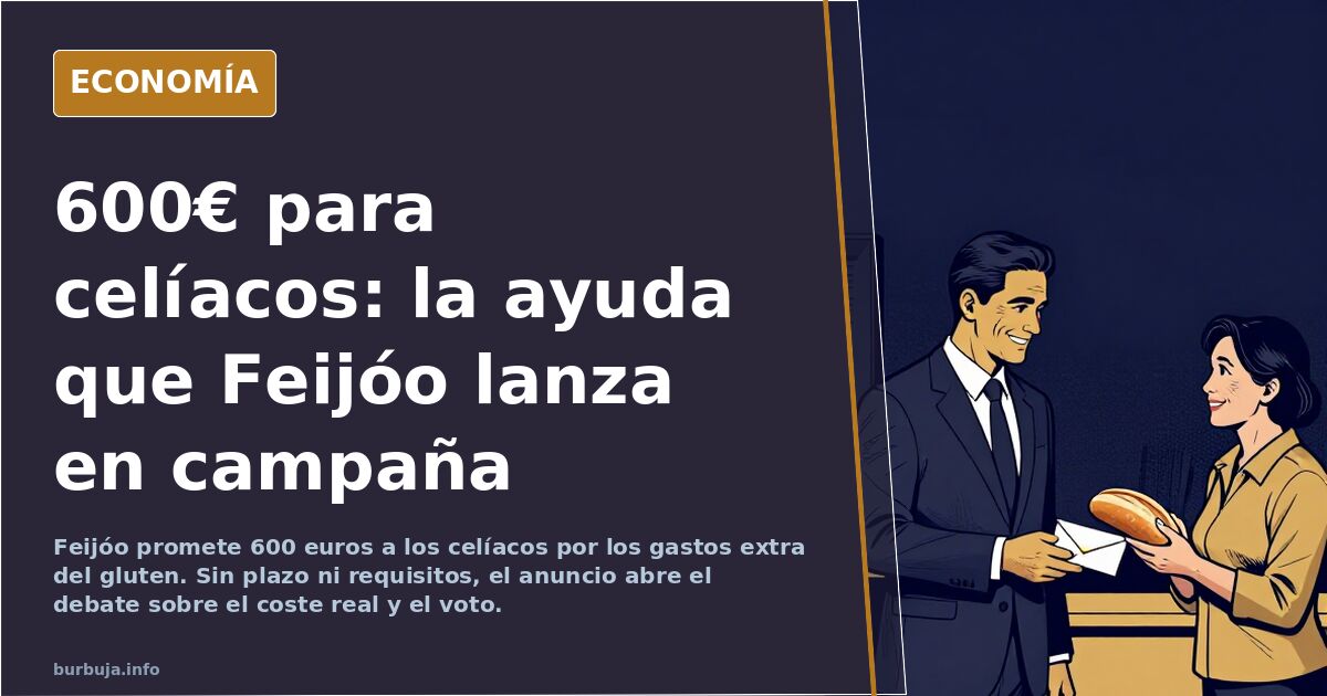 Imagen difundida junto al anuncio de Feijóo de 600 euros para compensar los gastos de los celíacos