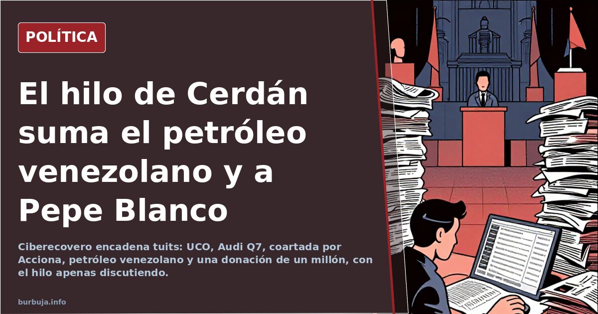 El hilo de Cerdán suma el petróleo venezolano y a Pepe Blanco