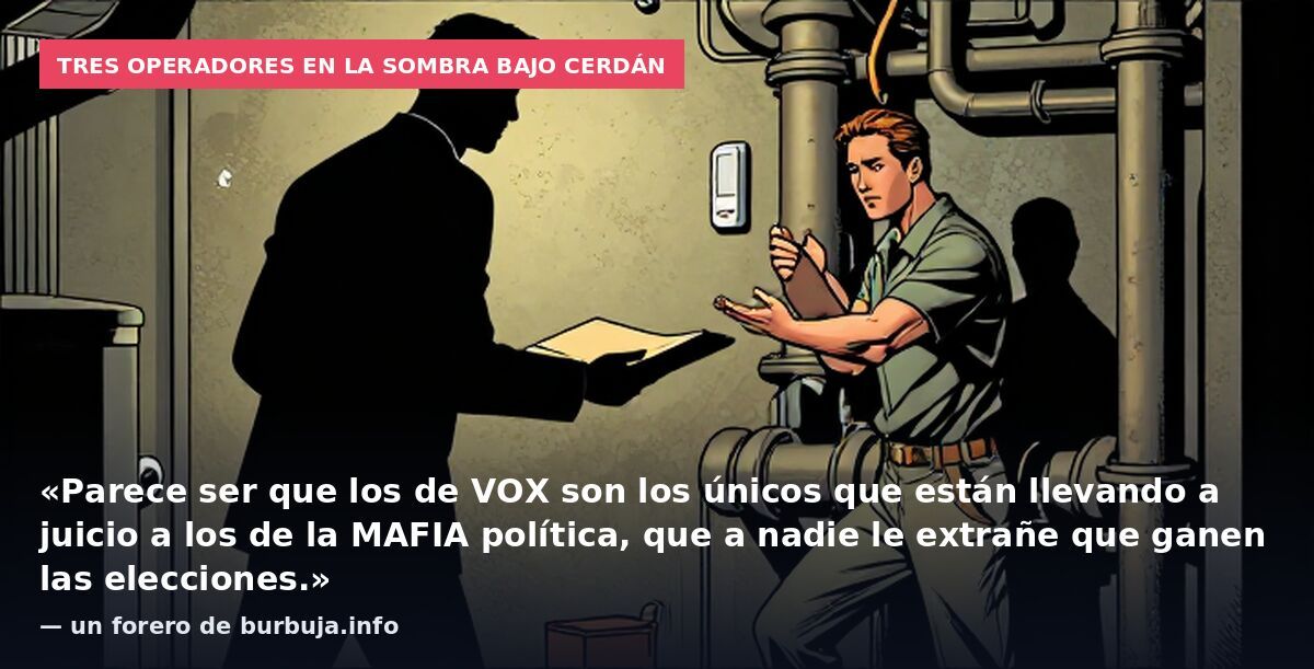 Tres operadores en la sombra bajo Cerdán: «Parece ser que los de VOX son los únicos que están llevando a juicio a los de la MAFIA política, que a nadie le extrañe que ganen las elecciones.» — un forero de burbuja.info