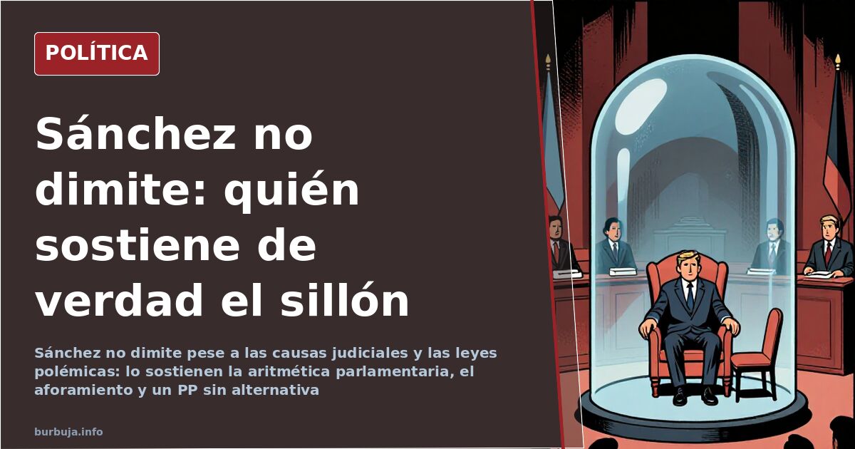 Sánchez no dimite: la llave está en el Congreso, no en la calle