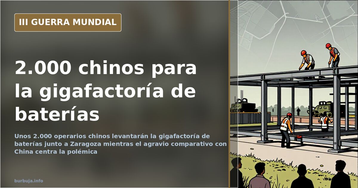2.000 chinos montarán la gigafactoría de baterías en Zaragoza