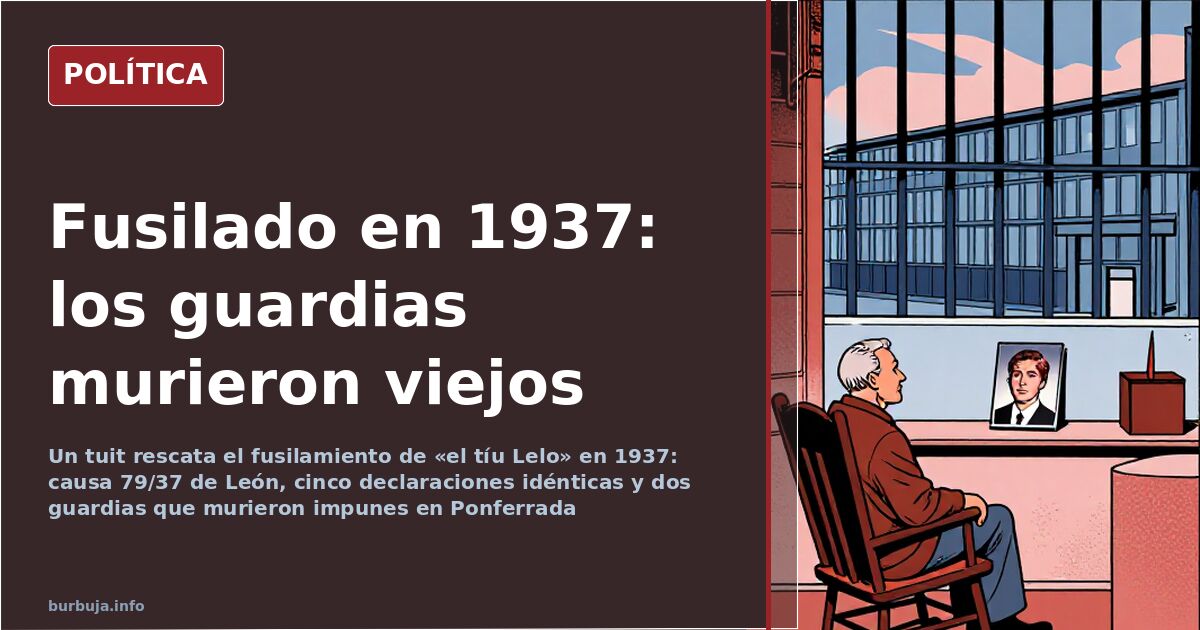 Un fusilado en 1937 y dos guardias que murieron impunes