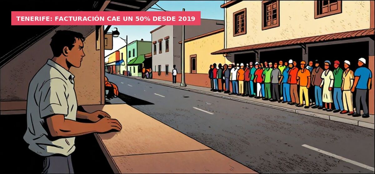 Tenerife: facturación cae un 50% desde 2019