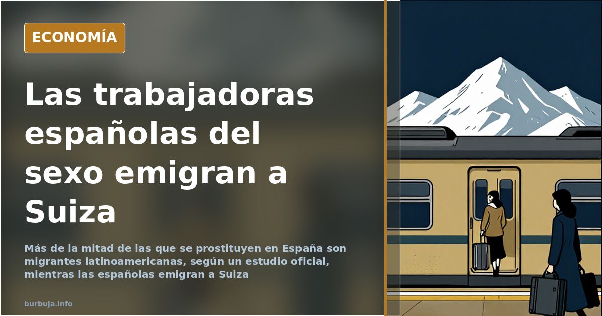 Maleta, billetes y mapa de Europa con Suiza señalada, ilustrando la fuga de trabajadoras sexuales españolas hacia el país hel