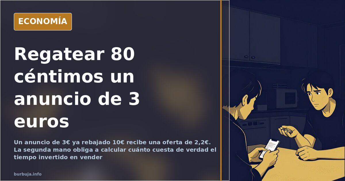 Objeto pequeño junto a una caja de cartón, cinta y etiqueta de envío, listo para venderlo por una app de segunda mano