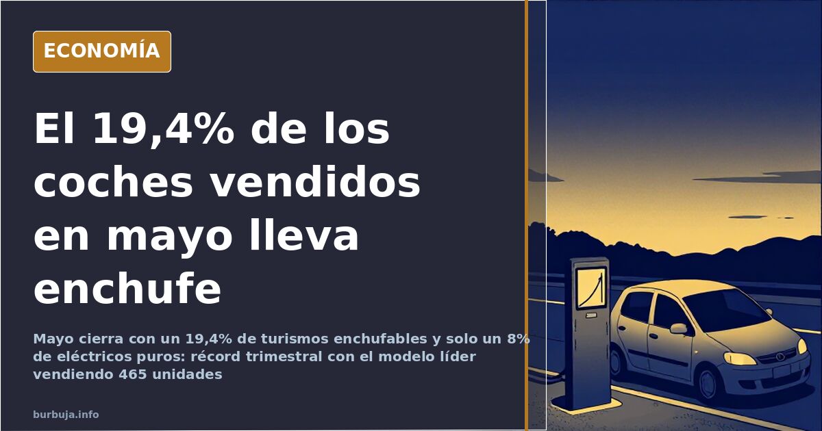 Coche eléctrico durante una recarga en la vía pública