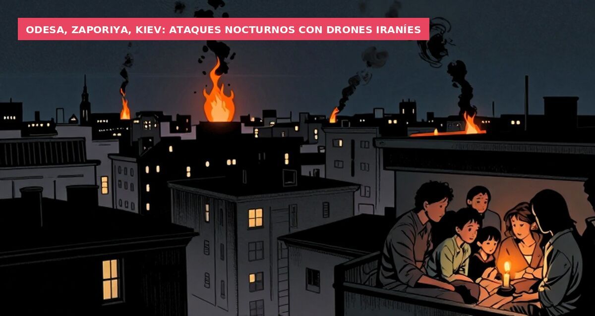 Odesa, Zaporiya, Kiev: ataques nocturnos con drones iraníes