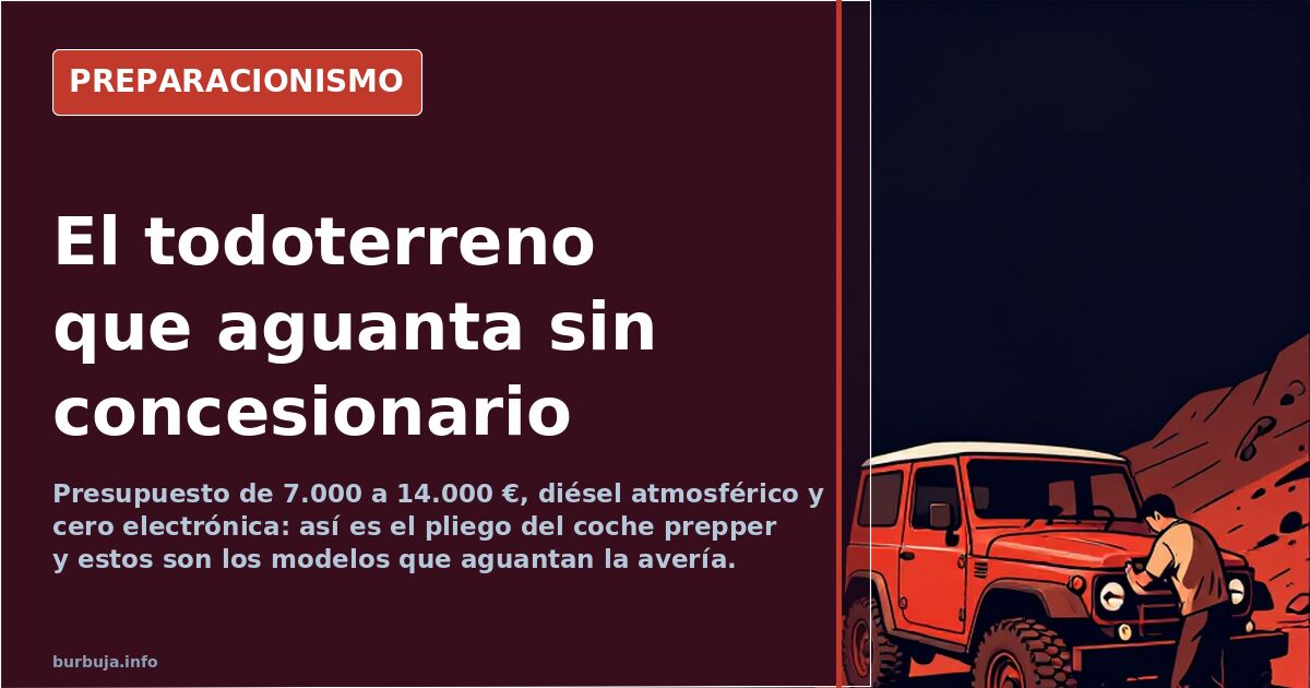 Todoterreno diésel japonés de los años noventa, uno de los modelos propuestos como vehículo prepper de bajo mantenimiento