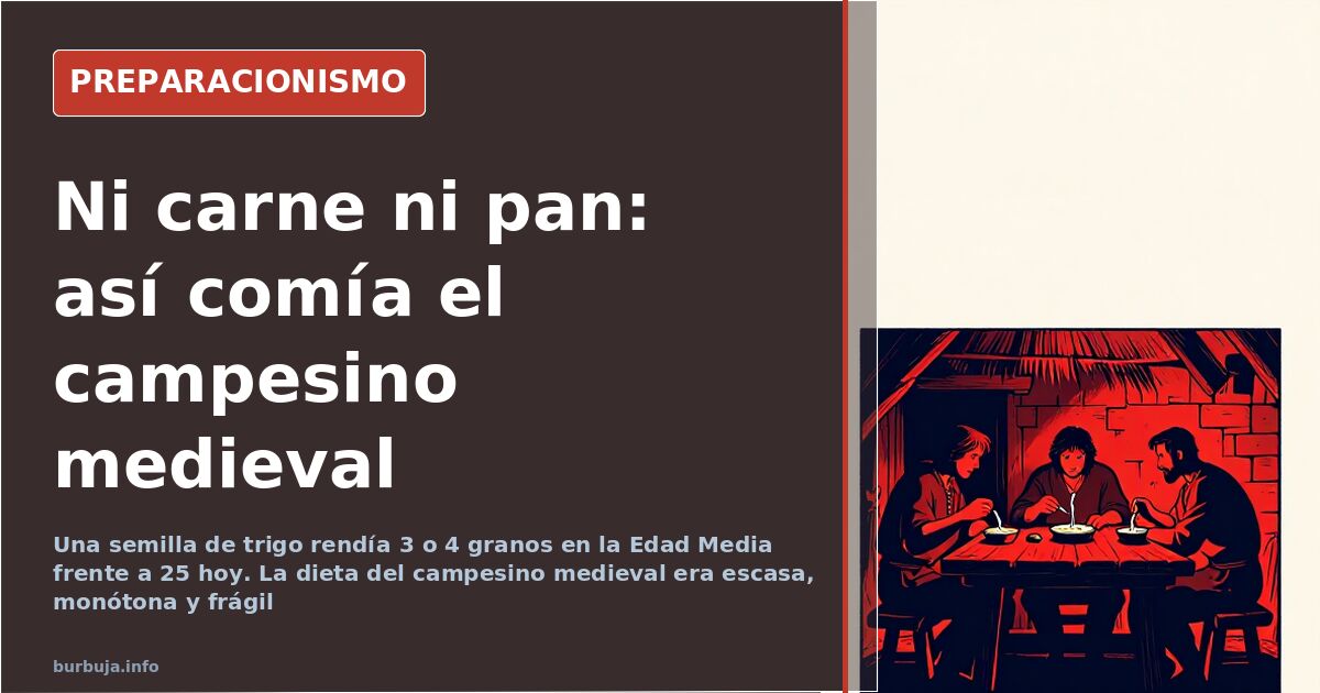 El campesino medieval comía peor: 3 o 4 granos por semilla