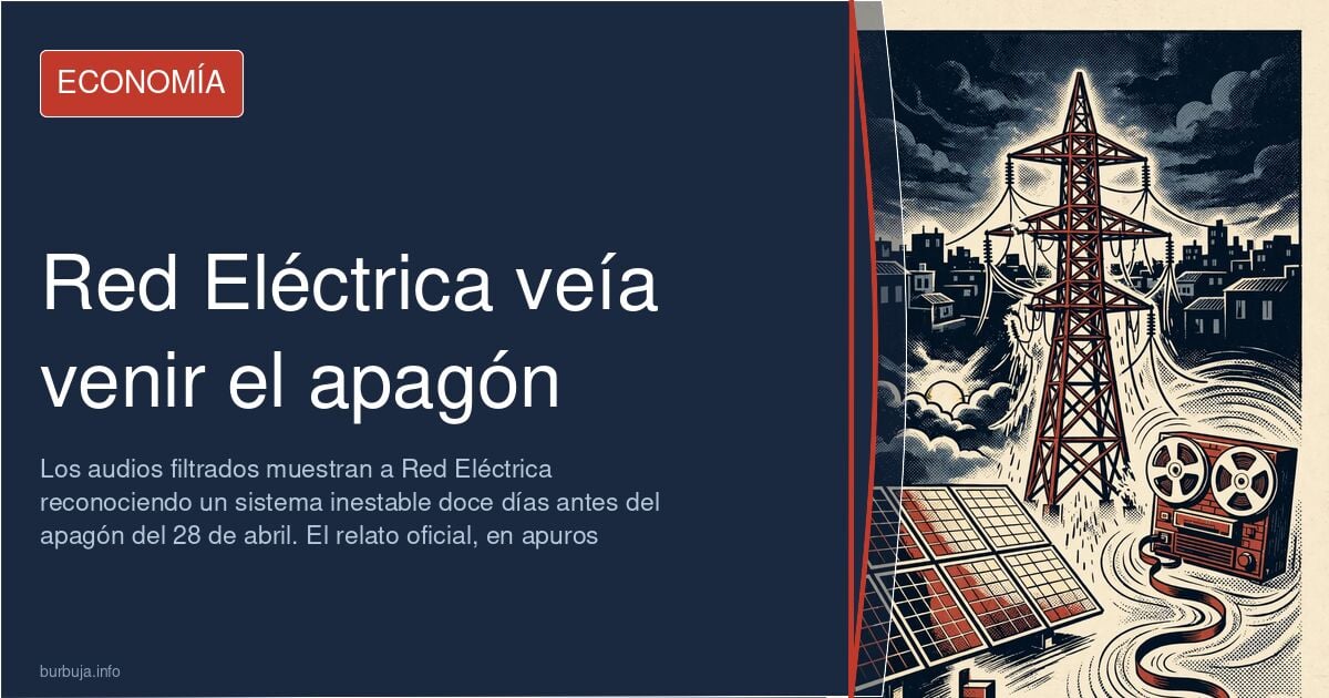 Vista de una subestación eléctrica de Red Eléctrica al atardecer, escenario del apagón del 28 de abril en España