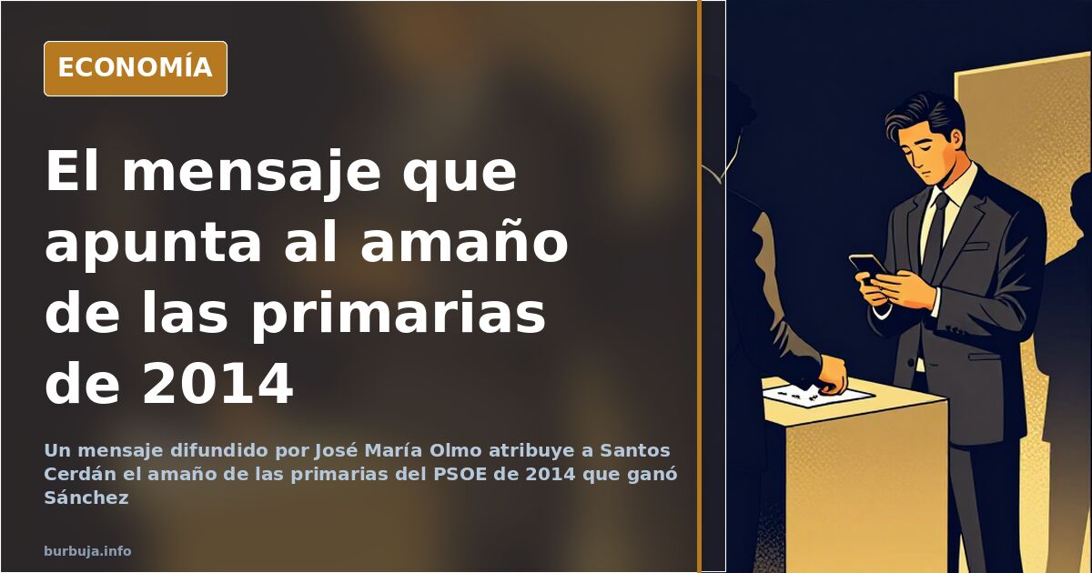 Urna y papeletas de unas primarias socialistas, ilustración del supuesto amaño de las primarias del PSOE de 2014