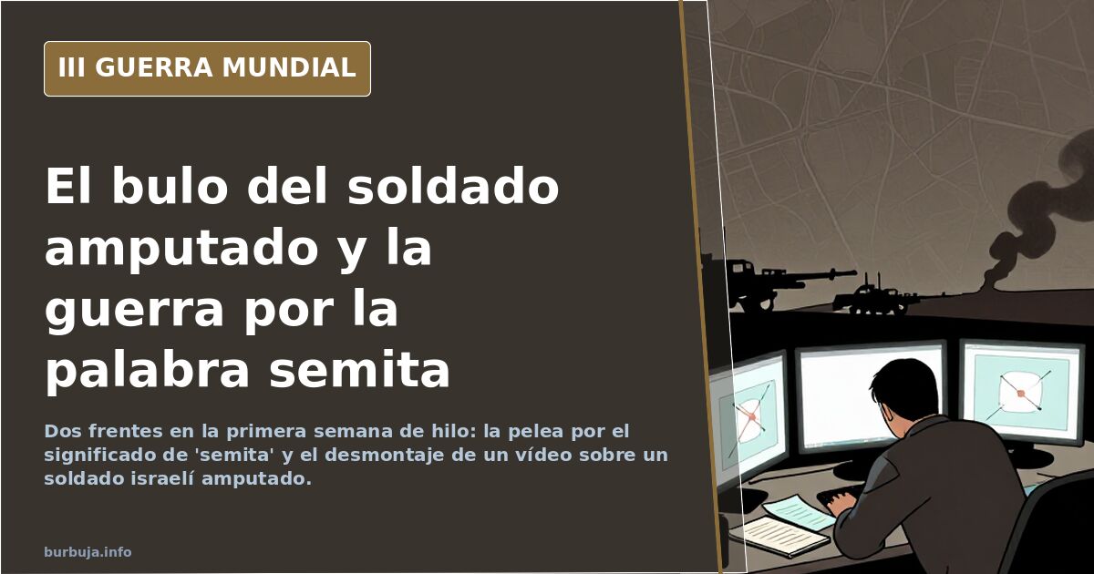 El bulo del soldado amputado y la guerra por la palabra semita