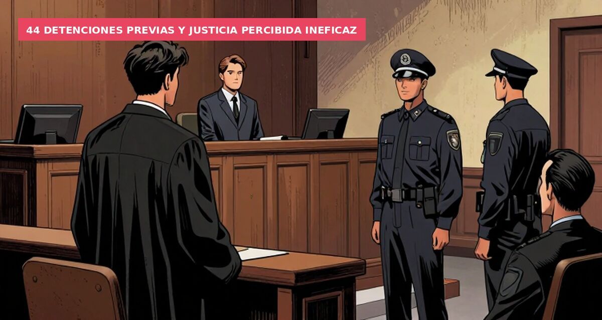44 detenciones previas y justicia percibida ineficaz