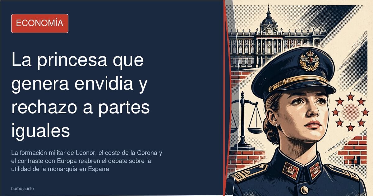 La princesa Leonor con uniforme militar durante un acto oficial, rodeada de autoridades y banderas institucionales