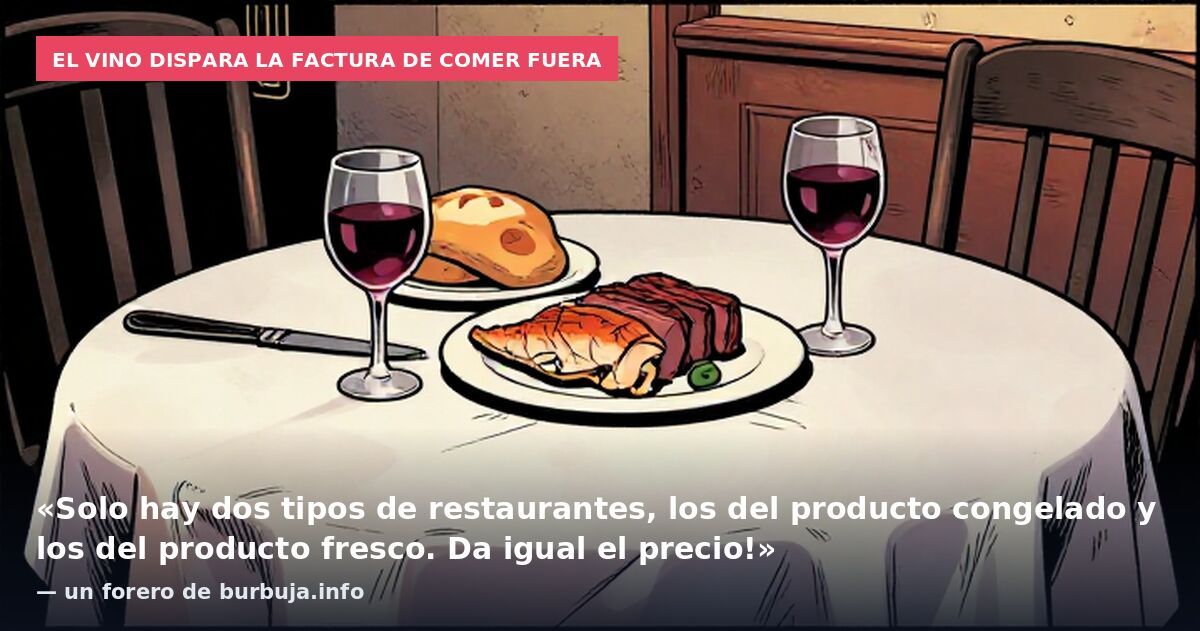 El vino dispara la factura de comer fuera: «Solo hay dos tipos de restaurantes, los del producto congelado y los del producto fresco. Da igual el precio!» — un forero de burbuja.info