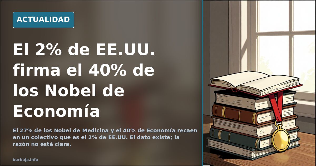 Ilustración editorial sobre el éxito judío en los premios Nobel: una mesa de estudio con libros apilados y una medalla dorada