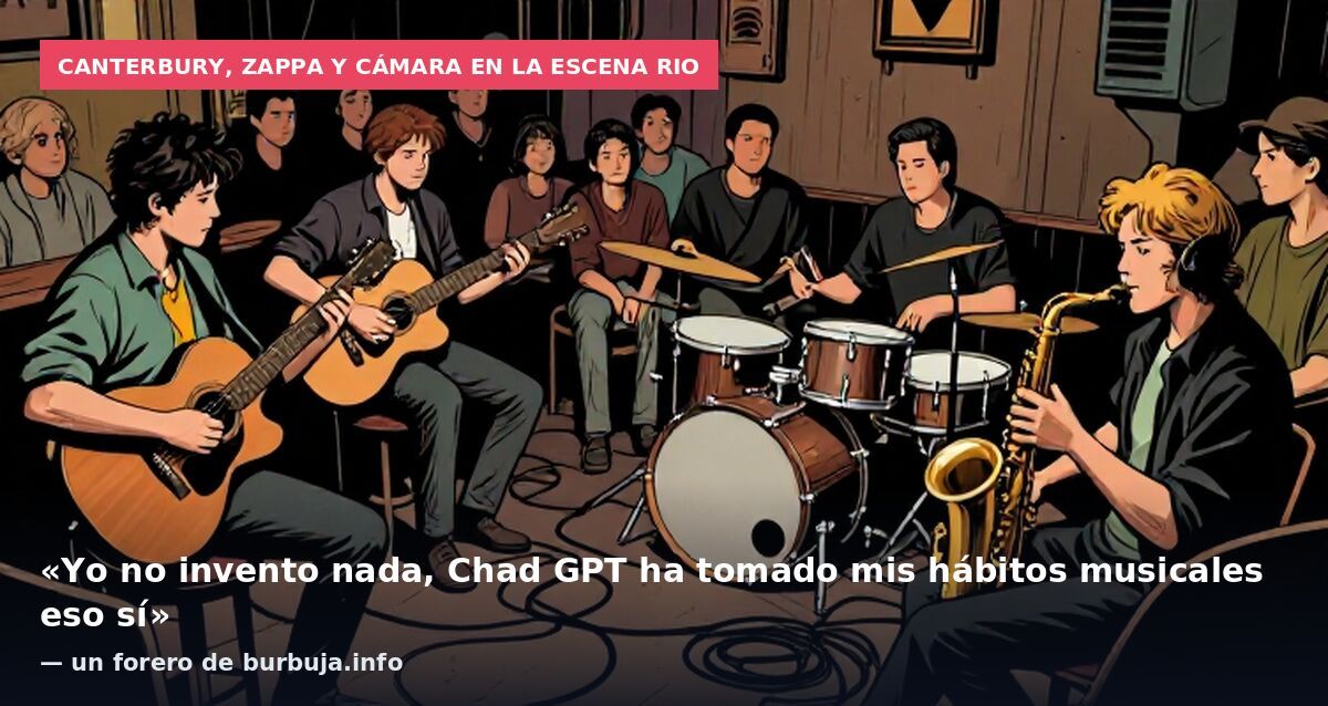 Canterbury, Zappa y cámara en la escena RIO: «Yo no invento nada, Chad GPT ha tomado mis hábitos musicales eso sí» — un forero de burbuja.info