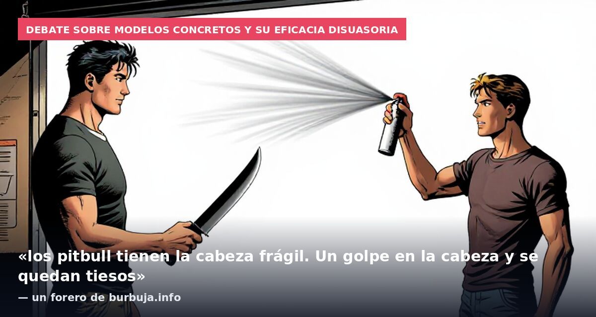 Debate sobre modelos concretos y su eficacia disuasoria: «los pitbull tienen la cabeza frágil. Un golpe en la cabeza y se quedan tiesos» — un forero de burbuja.info
