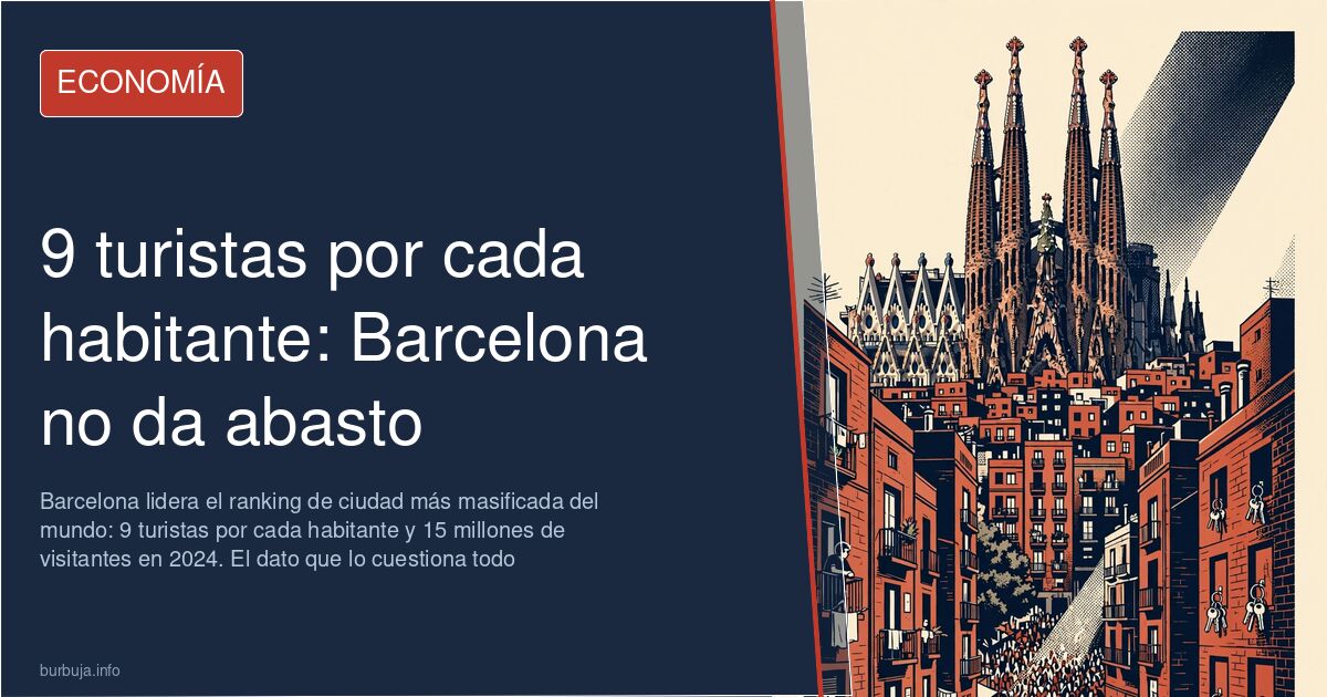 Turistas en las Ramblas de Barcelona, la ciudad más masificada del mundo