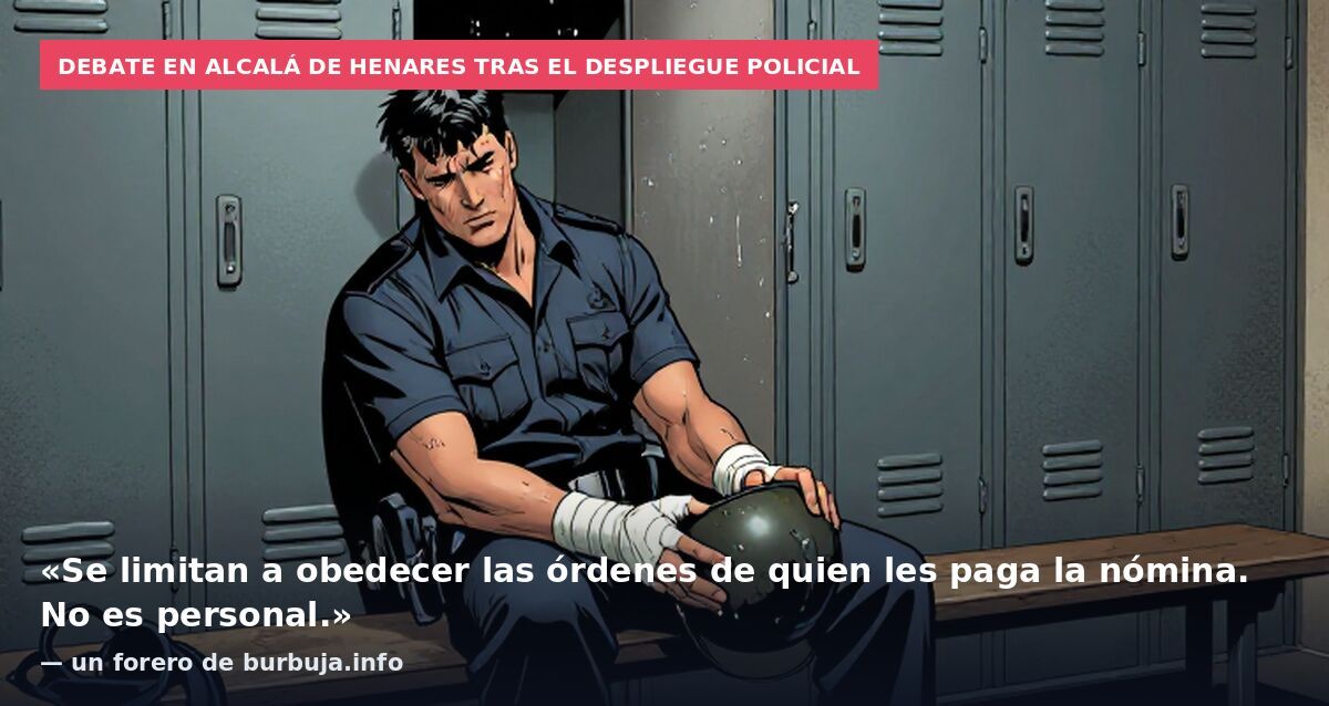 Debate en Alcalá de Henares tras el despliegue policial: «Se limitan a obedecer las órdenes de quien les paga la nómina. No es personal.» — un forero de burbuja.info