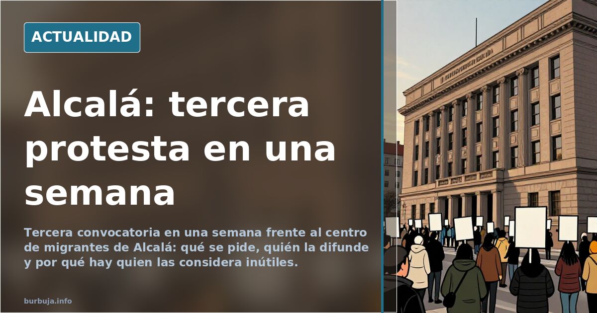 Concentración convocada frente al centro de migrantes de Alcalá de Henares