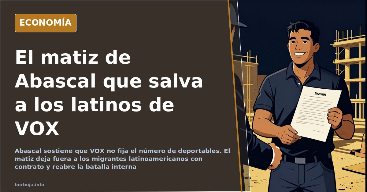 Tuit de Santiago Abascal sobre la remigración y la cifra de siete millones atribuida a Rocío de Meer