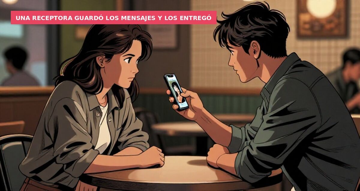 Una receptora guardó los mensajes y los entregó