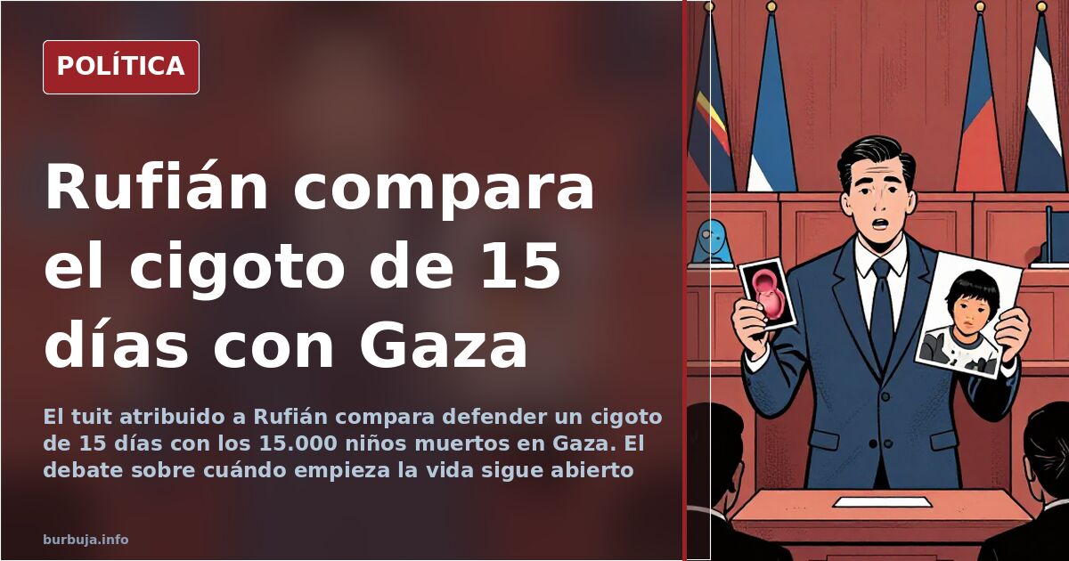 Rufián links abortion to Gaza, reopening the debate on personhood