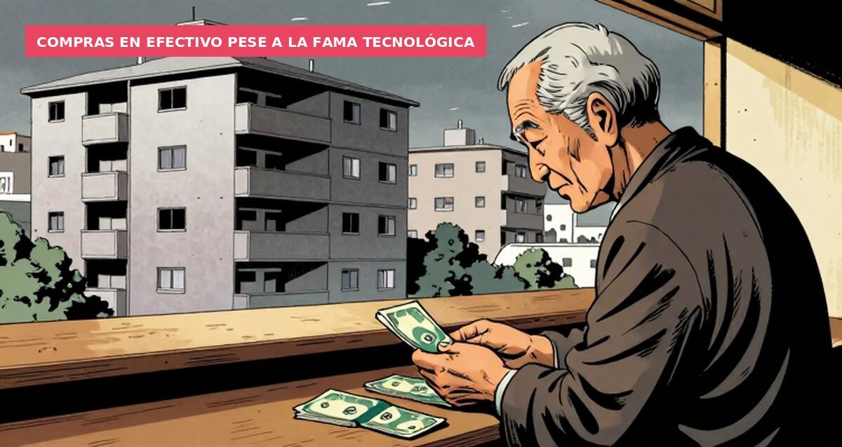 Compras en efectivo pese a la fama tecnológica