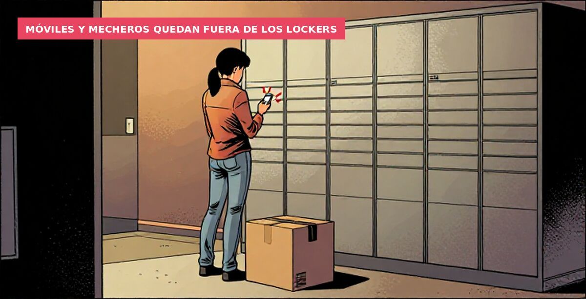 Móviles y mecheros quedan fuera de los lockers