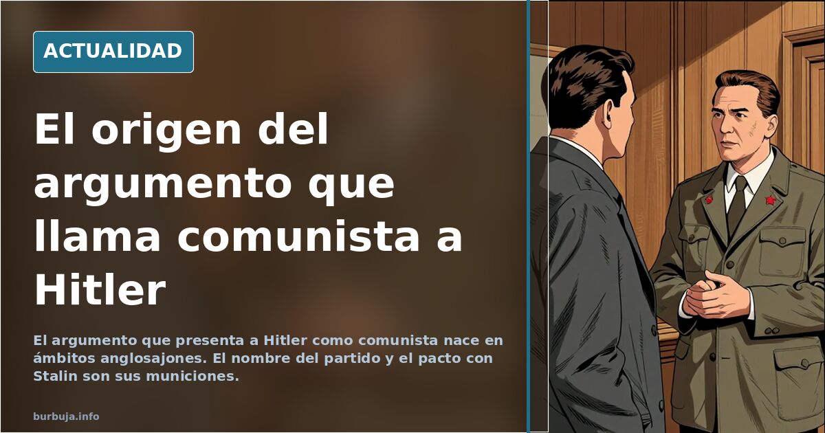Documentos de archivo de los años treinta y una bandera roja, en el análisis del argumento que presenta a Hitler como sociali