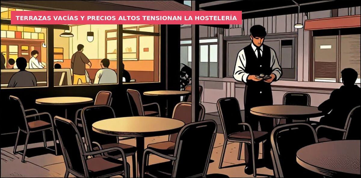 Terrazas vacías y precios altos tensionan la hostelería