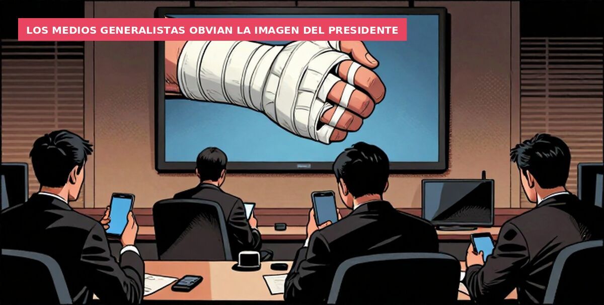 Los medios generalistas obvian la imagen del presidente